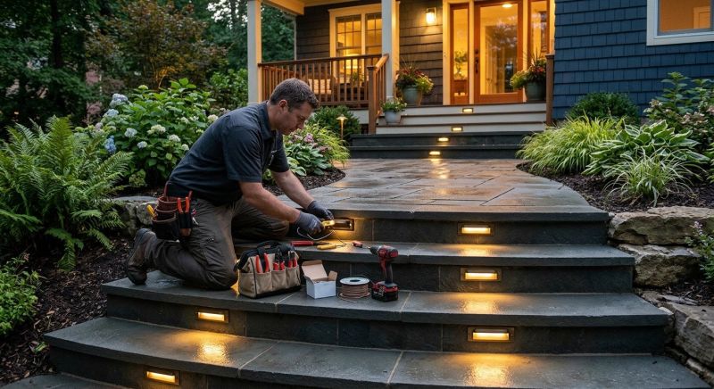 Courtyard Light Installation in Littleton, CO
