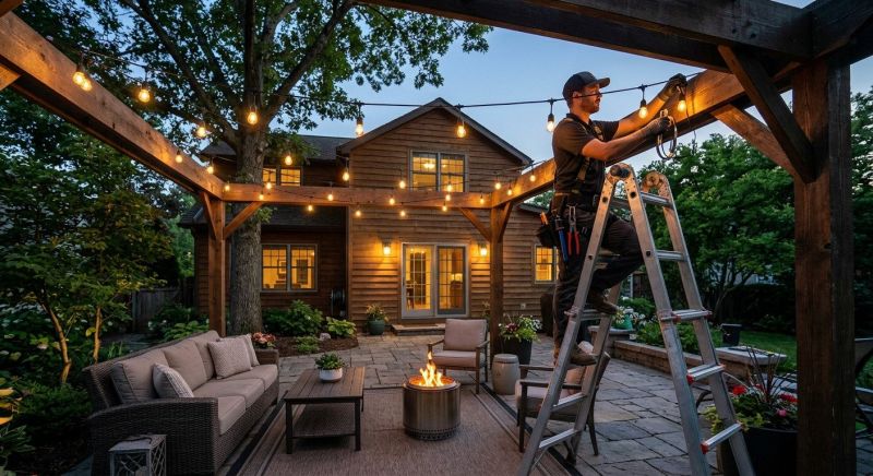 Terrace Lighting Installation in Littleton, CO